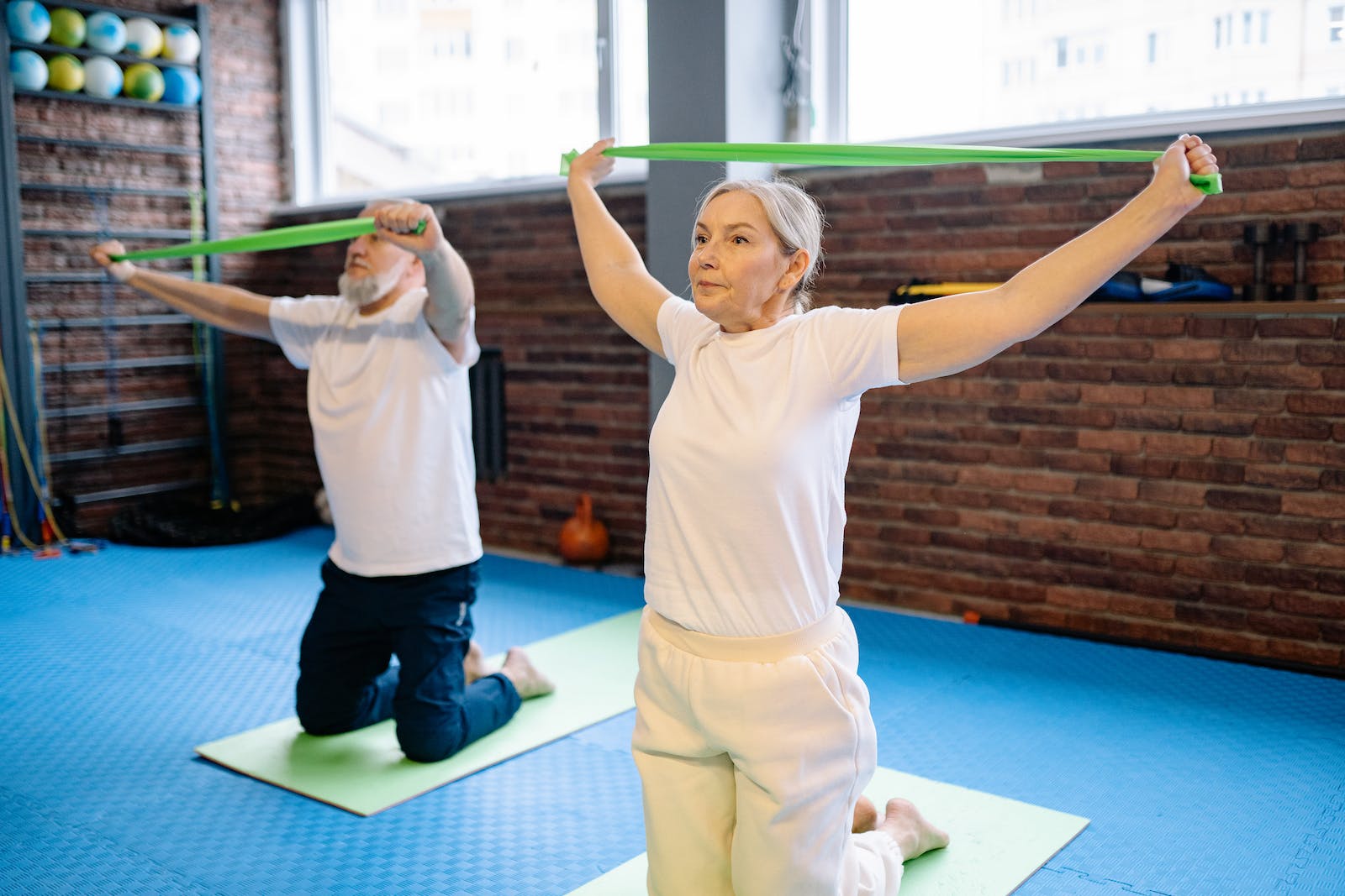Elderly People Working Out at the Gym Gentle Exercise for Seniors